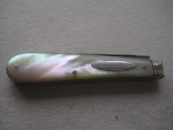 Rare George III Silver Mounted Mother of Pearl Twin Bladed Fruit Knife SK184 - Image 8