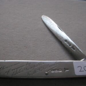 Rare Edwardian Elder Dempster R.M.J. Sekondi Engraved Silver Folding Fruit Knife SK205