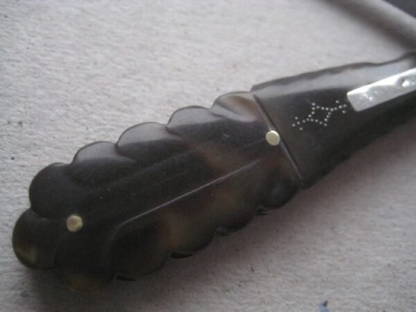 Rare George III Tortoiseshell Hafted Quill Bladed Folding Fruit Knife SK45 - Image 3