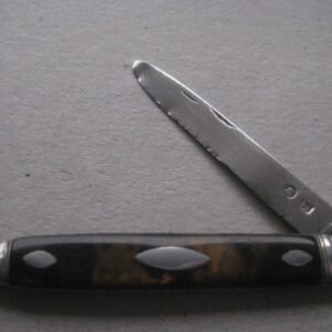 Rare George III Tortoiseshell Hafted Silver Bladed Folding Fruit Knife SK44