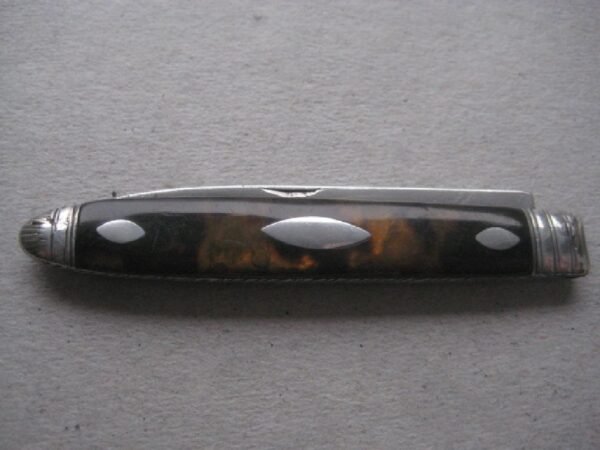 Rare George III Tortoiseshell Hafted Silver Bladed Folding Fruit Knife SK44 - Image 8
