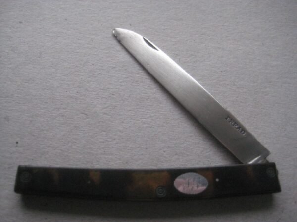 Rare George III Tortoiseshell Hafted Silver Bladed Folding Fruit Knife SK2