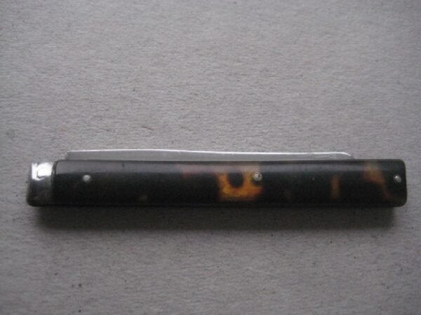 Rare George III Tortoiseshell Hafted Scimitar Silver Bladed Folding Fruit Knife SK8 - Image 6