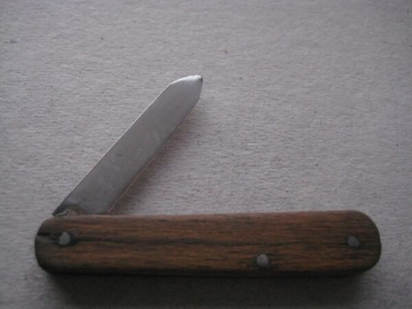 Rare George V Wooden Hafted Silver Bladed Folding Fruit Knife SK177 - Image 2