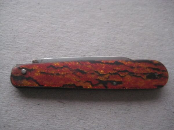 Rare George V Red Bakerlite Plastic Hafted Silver Bladed Folding Fruit Knife SK139 - Image 7