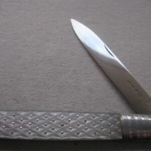 George IV Mother of Pearl Hafted Silver Bladed Folding Fruit Knife SK43