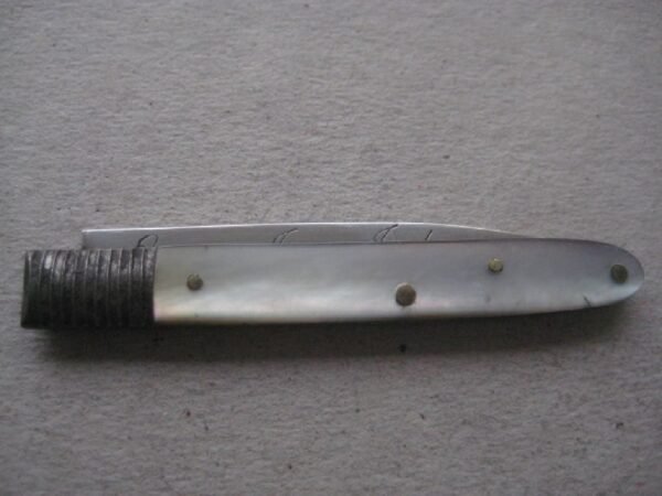 George III Mother of Pearl Hafted Silver Bladed Folding Fruit Knife SK26 - Image 10