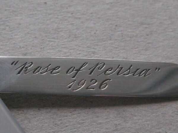 Rare Chester Hallmarked George V Mother of Pearl Hafted Silver Bladed Folding Fruit Knife SK144 - Image 3