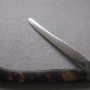 Rare George III Tortoiseshell Hafted Scimitar Silver Bladed Folding Fruit Knife SK89