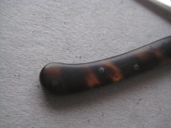Rare George III Tortoiseshell Hafted Scimitar Silver Bladed Folding Fruit Knife SK89 - Image 3