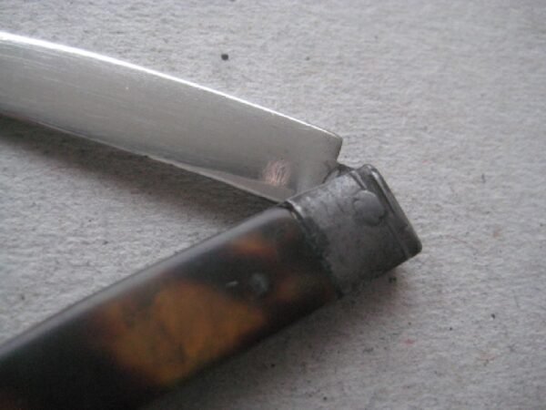 Rare George III Tortoiseshell Hafted Scimitar Silver Bladed Folding Fruit Knife SK89 - Image 4