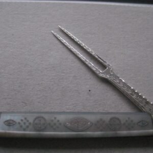 Rare George III Mother of Pearl Hafted Silver Bladed Folding Fruit Fork SK14