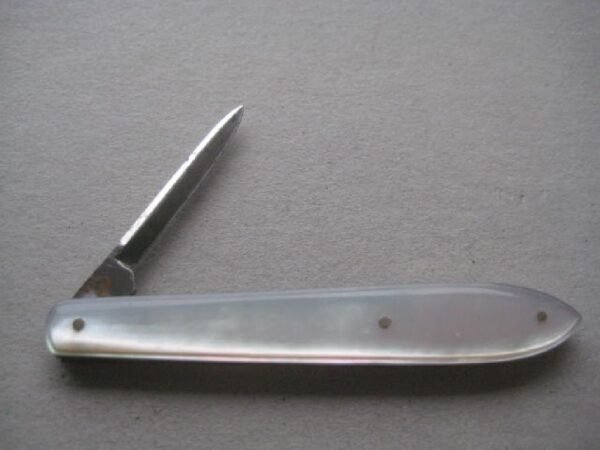 Victorian Mother of Pearl Hafted Quill Bladed Penknife SK102 BLETCH - Image 2