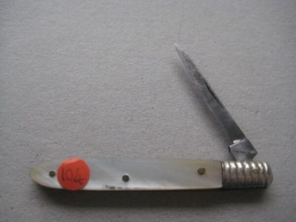 Victorian Mother of Pearl Hafted Quill Bladed Penknife SK104 BLETCH