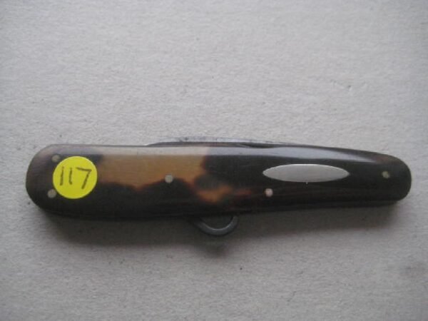 Victorian Tortoiseshell Hafted Twin Steel Bladed Penknife SK117 BLETCH - Image 7