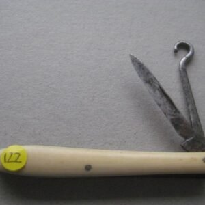 Victorian Bone Hafted Twin Quill Bladed Penknife SK122 BLETCH