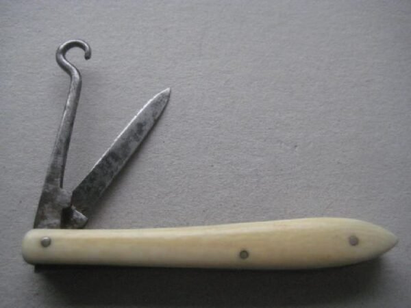 Victorian Bone Hafted Twin Quill Bladed Penknife SK122 BLETCH - Image 2