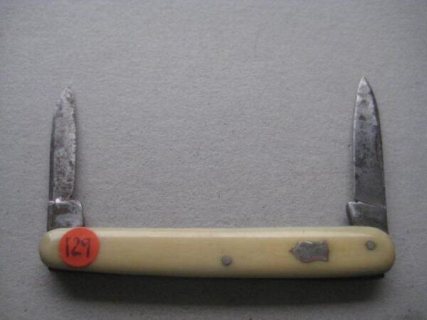 Victorian Bone Hafted Twin Steel Bladed Penknife SK129 BLETCH