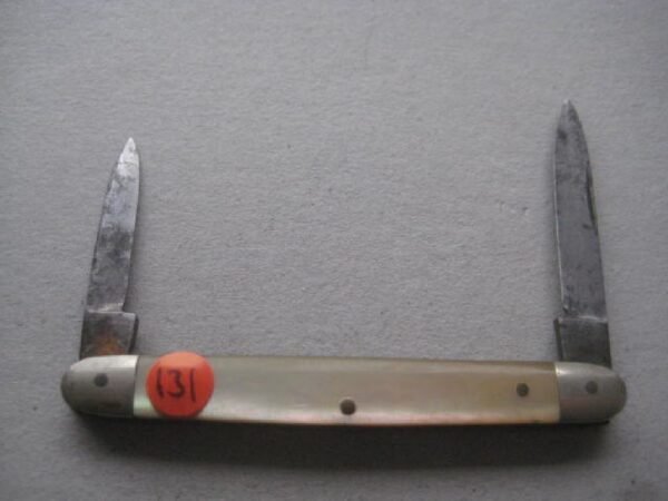 Victorian Mother of Pearl Hafted Twin Bladed Penknife SK 131 BLETCH