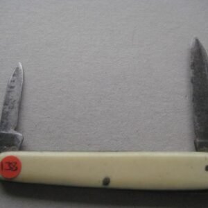 Victorian Bone Hafted Twin Steel Bladed Penknife SK138 BLETCH