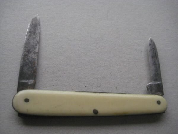 Victorian Bone Hafted Twin Steel Bladed Penknife SK138 BLETCH - Image 2